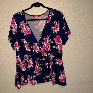 Faux wrap shirt